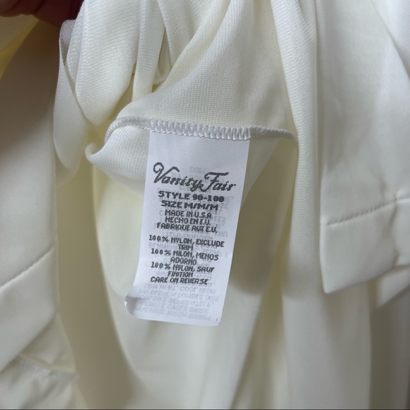 VINTAGE VANITY FAIR Dead Stock Satin Sheer Night Long Sleeve Sleep Shirt - Picture 12 of 12